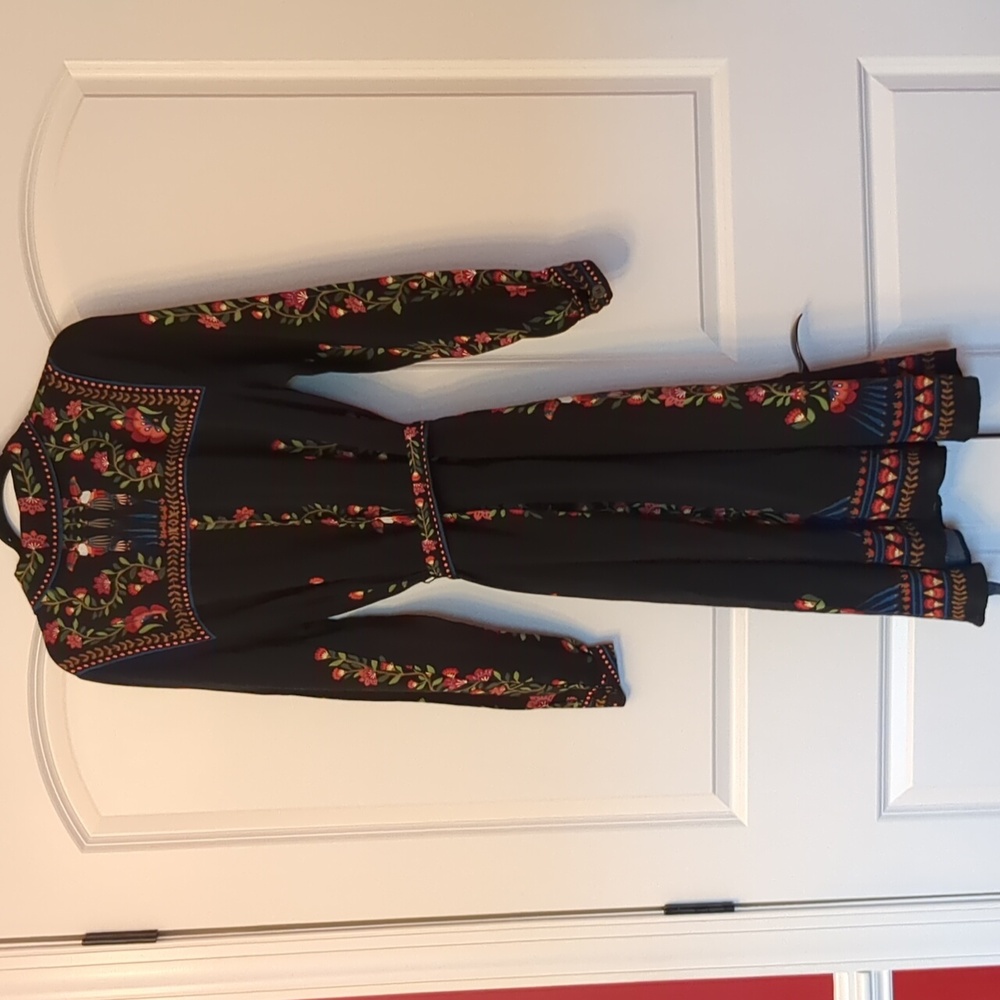 Farm Rio  toucan garden midi dress in black - Picture 8 of 11